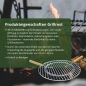 Preview: Edelstahl Grillrost 44,5 cm  alles in 5 mm  mit Loch für Gusseinsatz inm Set enthalten 45 46 47 cm Kugelgrill