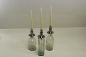Mobile Preview: HeRo24 Kerzenhalter Flaschenkerzenhalter Flaschenkerzenständer 3er Set (Farbe: Silber)