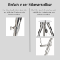 Preview: HeRo24 Edelstahl Dreibein T180S mit 70 cm Edelstahl Rost Kette Hacken Wirbel