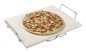Mobile Preview: Pizzastein aus Cordierit  38 x 30 x 1,5 cm für Backofen & Grll mit Metallrahmen !