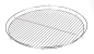 Preview: A Grillrost 60 cm verchromt mit Reling zum aufhängen Schwenkgrill 3 Bein Schwenker