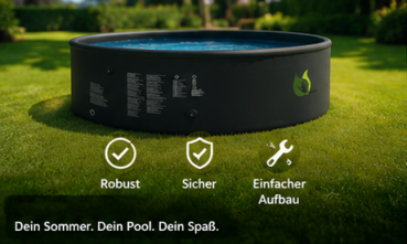 Aufblasbarer POOL / Swimmingpool Innendurchmesser 380 cm Aussendurchmesser 410 Höhe 130 cm