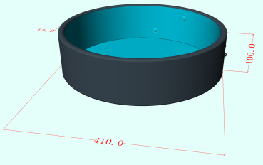 Preview: Aufblasbarer POOL / Swimmingpool Innendurchmesser 380 cm Aussendurchmesser 410 Höhe 100 cm