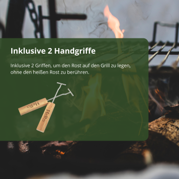 Edelstahl Grillrost 44,5 cm  alles in 5 mm  mit Loch für Gusseinsatz inm Set enthalten 45 46 47 cm Kugelgrill