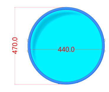 Aufblasbarer POOL / Swimmingpool Innen Durchmesser 440 cm, Aussen durchmesser 470 cm,  Höhe 120cm
