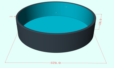 Aufblasbarer POOL / Swimmingpool Innen Durchmesser 540 cm, Aussen durchmesser 570 cm,  Höhe 130cm