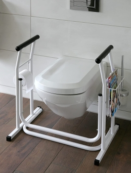 WC-Aufstehhilfe- mobiles-Toiletten Stützgestell Haltegriff für Badezimmer Stützgriff Halteschiene (M).
