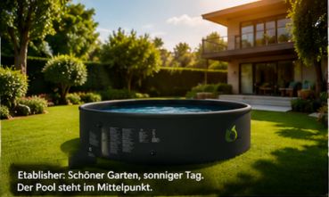 Aufblasbarer POOL / Swimmingpool Innendurchmesser 380 cm Aussendurchmesser 410 Höhe 130 cm