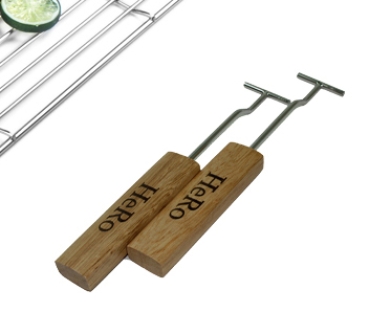 Edelstahl Grillrost 54,5 cm inklusive Griffe  mit Loch & Klappen für 55,56,57 Kugelgrill
