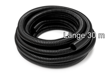 PVC SPIRALSCHLAUCH   schwarz   Ø 25 mm  30 m lang für Teiche und Bachläufe
