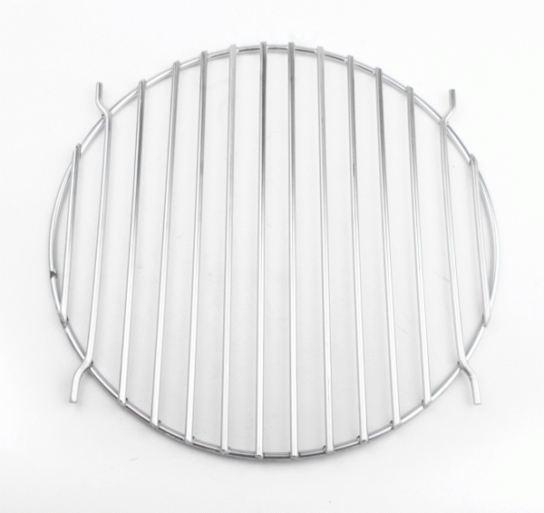 Edelstahl Grillrost 44,5 cm mit Loch  inklusive Handgriffe  für 45 46 47 cm Kugelgrill