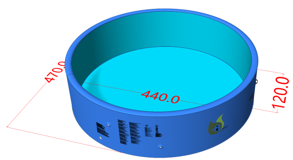 Aufblasbarer POOL / Swimmingpool Innen Durchmesser 540 cm, Aussen durchmesser 570 cm,  Höhe 120cm