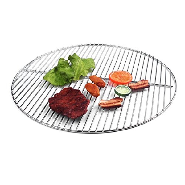 Grillrost Edelstahl 44,5 cm  Stäbe in 5mm !  für 45,46,47 cm Kugelgrill passt auch für Weber und viele mehr
