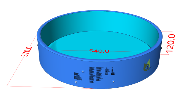Aufblasbarer POOL / Swimmingpool Innen Durchmesser 540 cm, Aussen durchmesser 570 cm,  Höhe 120cm