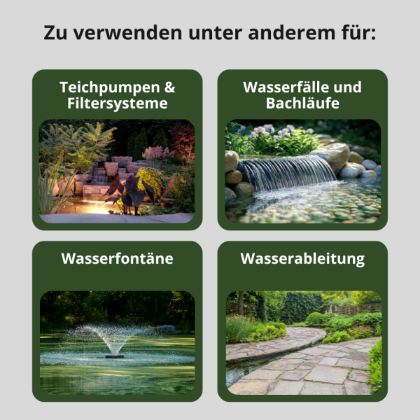 PVC Spiralschlauch    Ø 25 mm / 10 m     für Teiche Pumpen Bachläufe