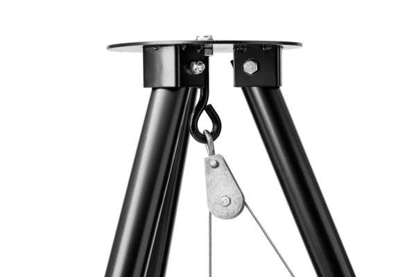 Dreibein mit Kurbel & Edelstahl Grillrost  60cm mit 6 mm Stäbe robust