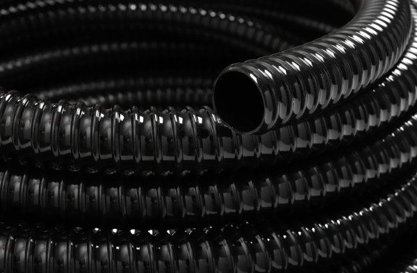 PVC SPIRALSCHLAUCH   schwarz   Ø 25 mm  30 m lang für Teiche und Bachläufe